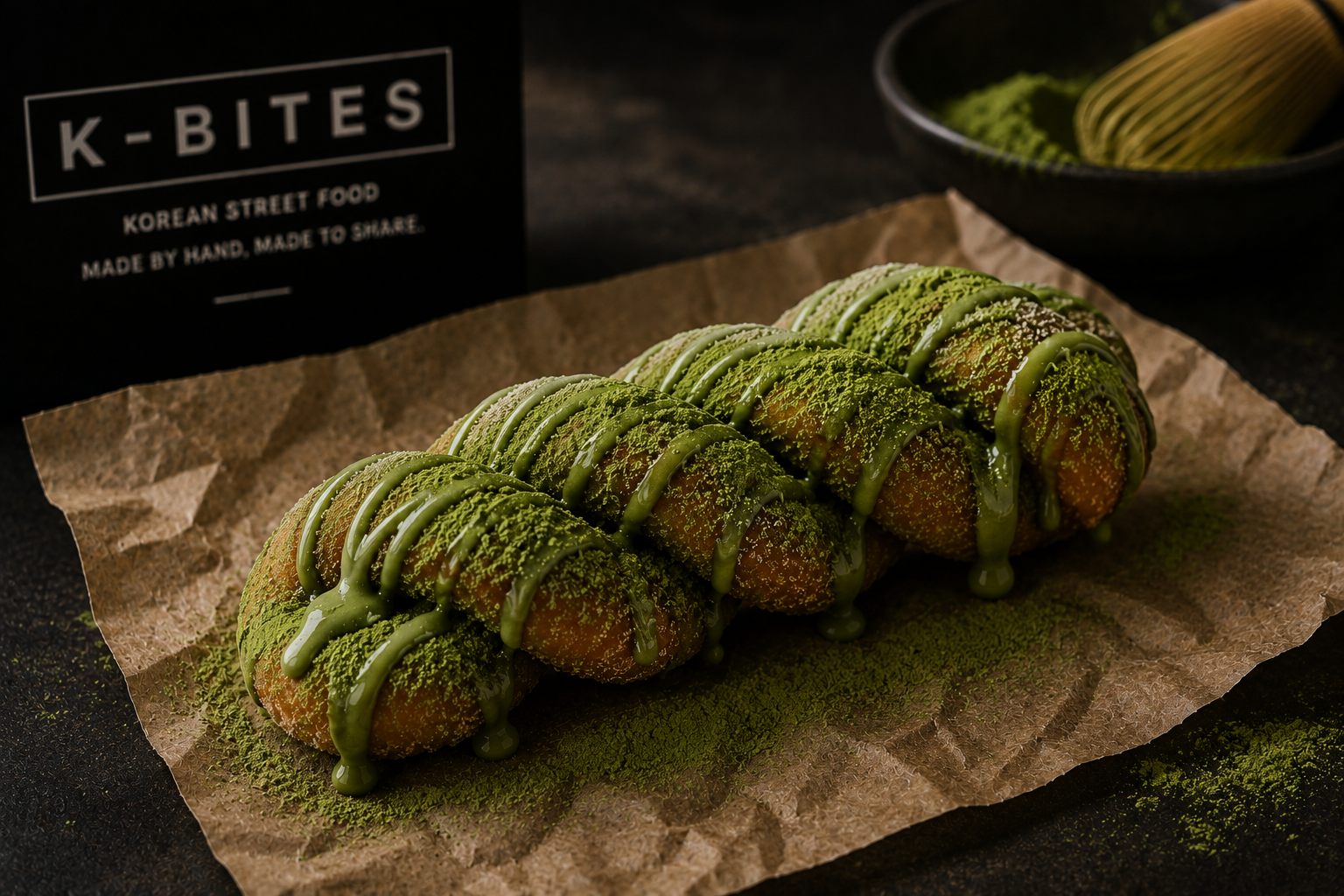 Matcha — K-BITES kkwabaegi specimen