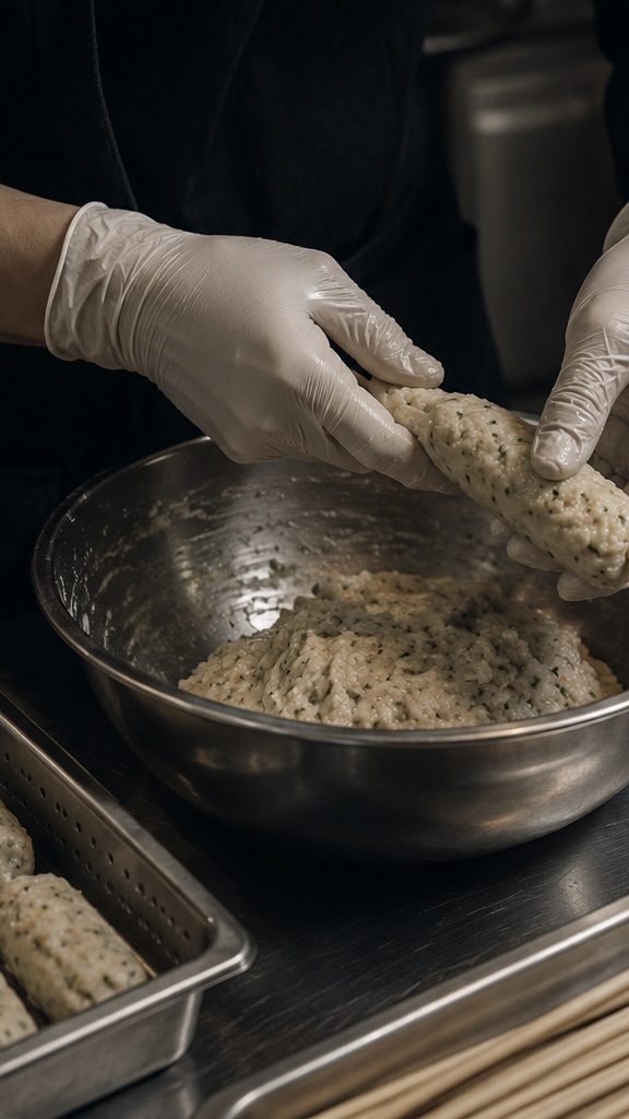 K-BITES handmade fishcake preparation